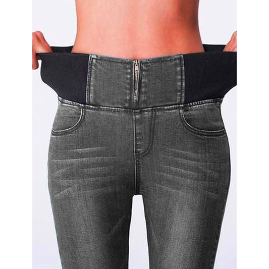 High Waist Slim Fit Women's Jeans Leggings